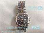 New Upgraded Rolex Black Dial 2-Tone Gold Men's Watch